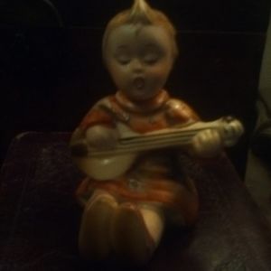 Adorable Vintage Girl Playing The Banjo